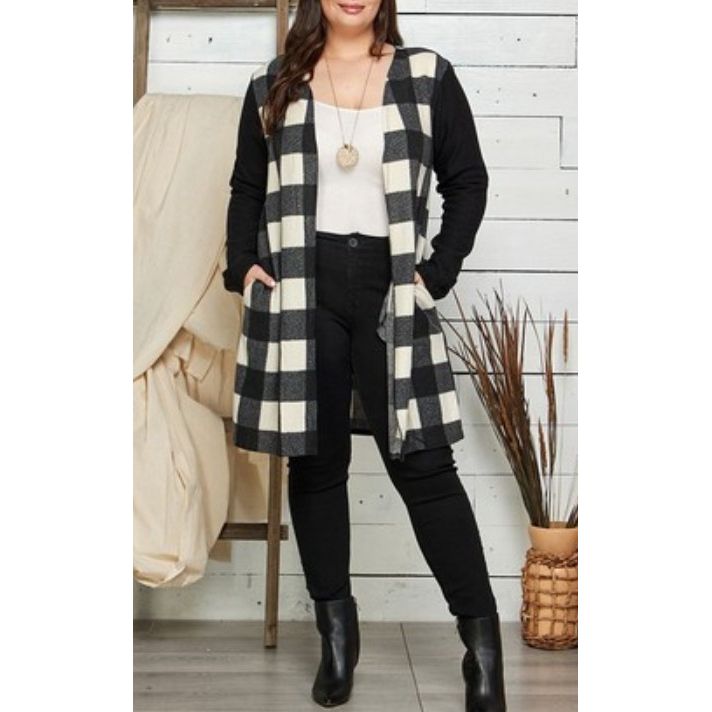 Checker Plaided Cardigan