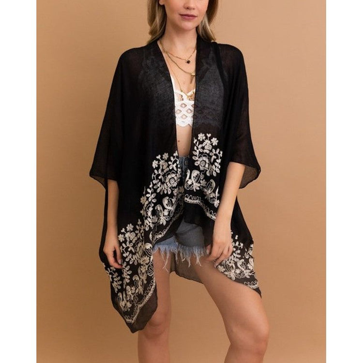 Floral Raven Kimono