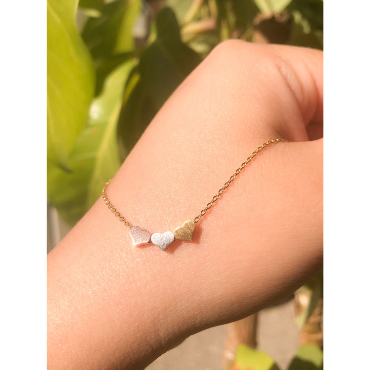 Trio of Hearts Necklace