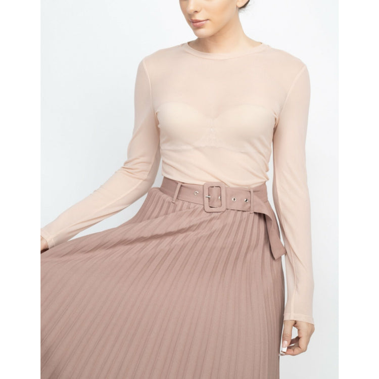 Night Out Mesh Top (Nude)