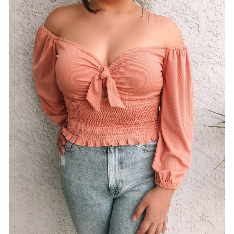 In Romance Top (Salmon)