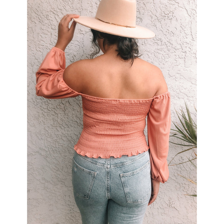 In Romance Top (Salmon)