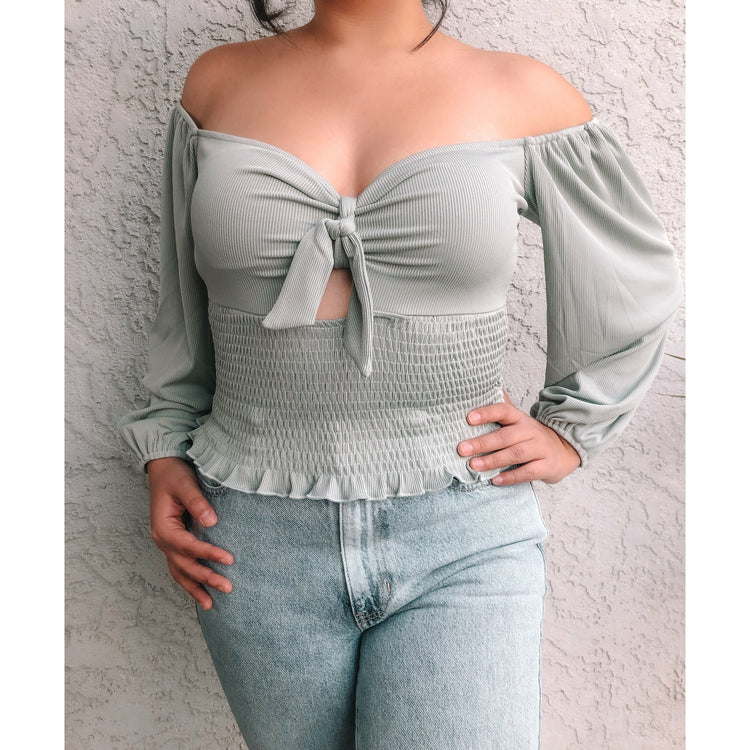 In Romance Top (Sage)