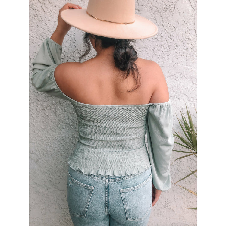 In Romance Top (Sage)