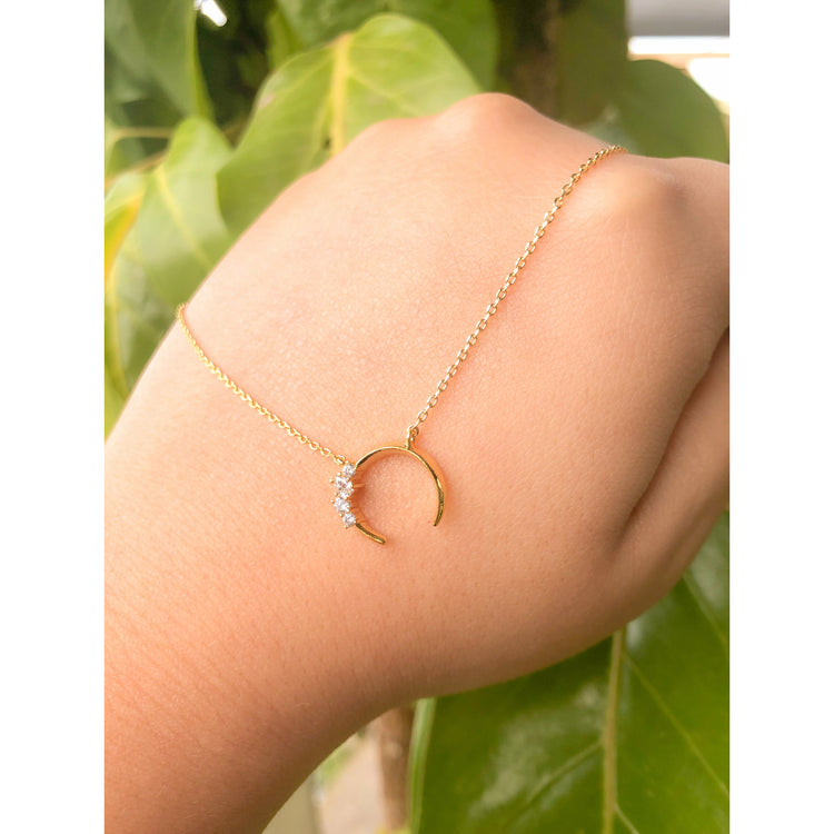 Mini Crescent Moon Necklace