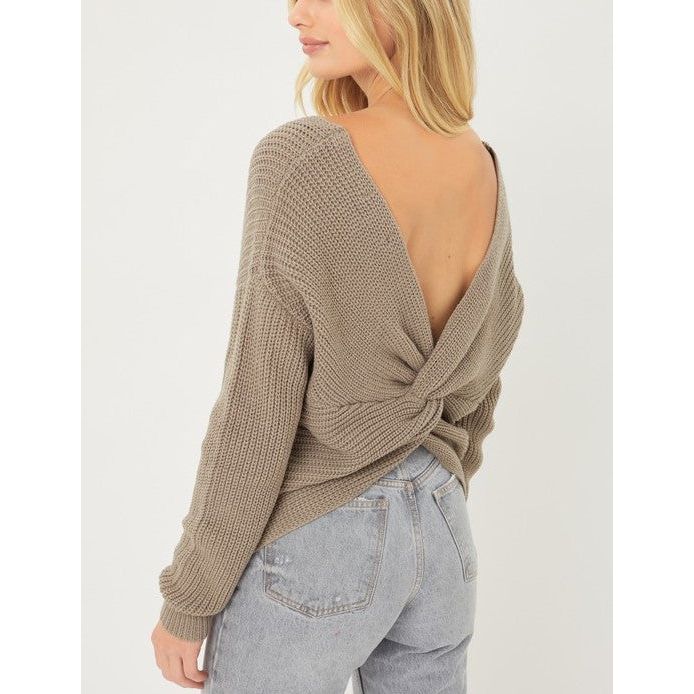 In a Twist Sweater (Truffle)