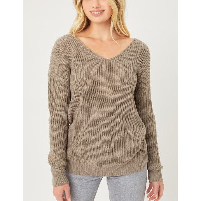 In a Twist Sweater (Truffle)