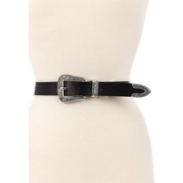 Western Embroidered Buckle Belt