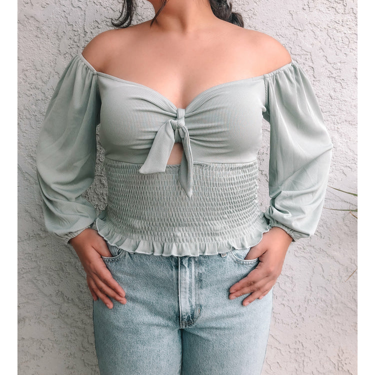 In Romance Top (Sage)
