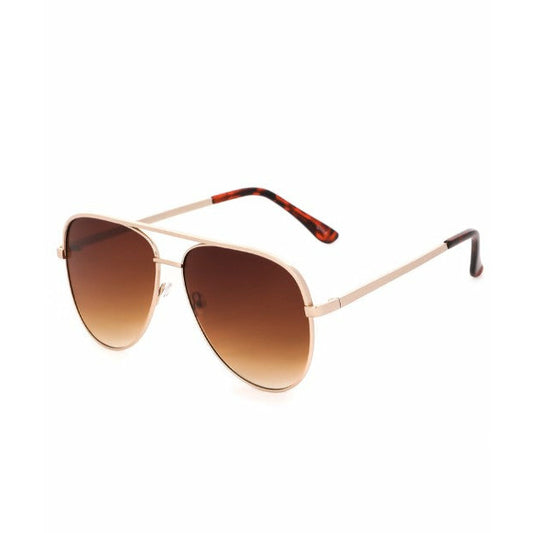 Oversized Aviator Sunglasses (Brown Gold)