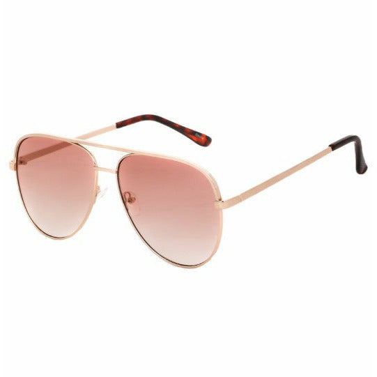 Oversized Aviator Sunglasses (Rose Gold)